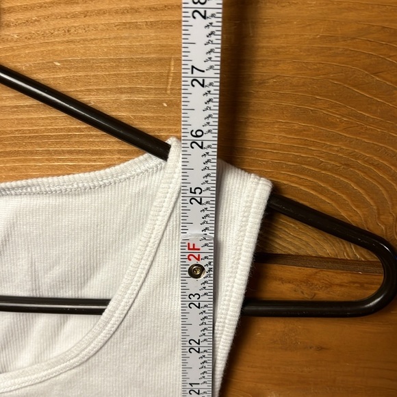 Zara tank top women’s white‎ Ribbed layering summer work out casual lg athletic - Picture 3 of 7